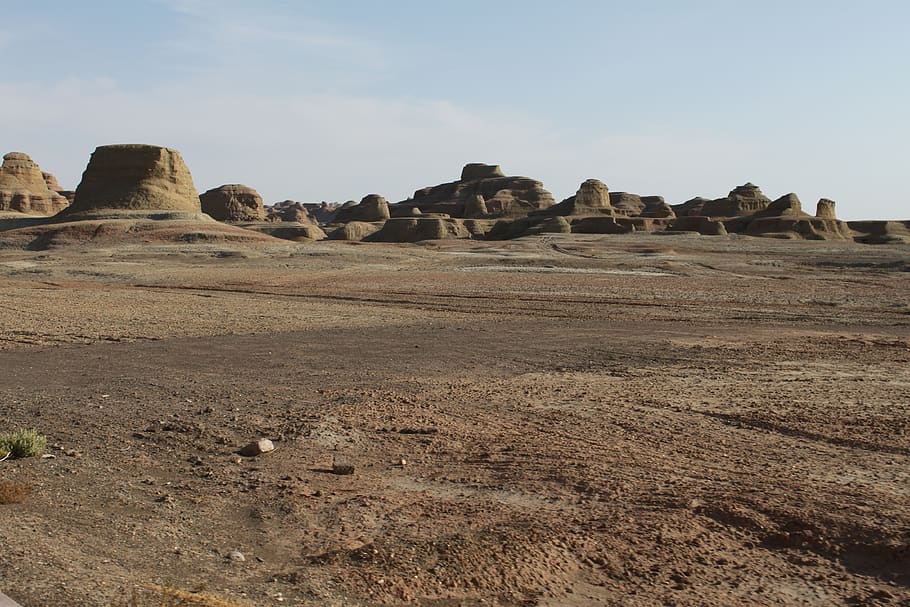 desert, sequera, desolada, cel, rock, escena tranquil·la, formació de roca, tranquil·litat, terra, rock - object, naturalesa, sòlid, paisatge, geologia, escenics - natura, medi ambient, bellesa a la natura, escena no urbana, cap gent, geografia física, dia, destinacions de viatge, viatjar, a l'aire lliure, clima, clima àrid, erosionat, civilització antiga, 4K