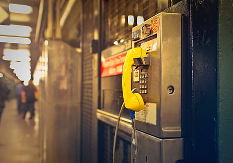 view, yellow, public, pay, phone, cable, card, hanging, light, line, outdoors, side, stand, buttons, call, coin, communicate, communication, dial, landline, metal, network, payphone, receiver, reflex, speaker, style, system, technology, telephone, pay phone, telephone booth, connection, telephone receiver, close-up, telecommunications equipment, indoors, no people, selective focus, coin operated, nostalgia, architecture, push button, landline phone, vending machine, keypad, 2K, CC0, public domain, royalty free