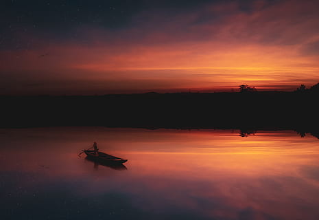 silhouette, barca, corpo, acqua, retroilluminato, spiaggia, nuvole, buio, sera, carta da parati hd, orizzonte, paesaggio, riflessione, panoramico, cielo, Alba, tramonto, veicolo, moto d'acqua, nave nautica, mezzi di trasporto, scenics - natura, nuvola - cielo, modo di trasporto, natura, bellezza nella natura, colore arancione, scena tranquilla, la tranquillità, lago, persona irriconoscibile, persone, all'aperto, 4K, CC0, dominio pubblico, privo di copyright