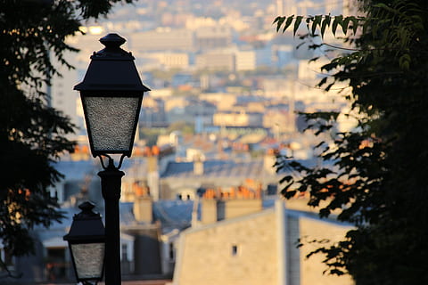 lloc de llum desactivat, llum, fanal, pantalla de llum, arbre, abies, planta, avet, llanterna, barana, arquitectura, edifici, torre, campanar, fletxa, sostre, silueta, mel, menjar, bresca, llosa, exterior de l'edifici, estructura construïda, equips d’il·luminació, ciutat, centrar-se en primer pla, naturalesa, llum del carrer, cel, carrer, cap gent, a l'aire lliure, barri residencial, dia, posta de sol, llum elèctrica, 5K, CC0, domini públic, lliure de regalies