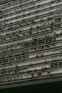 photo of building, building, perspective, windows, architecture, built structure, building exterior, no people, repetition, in a row, low angle view, window, pattern, full frame, day, city, outdoors, apartment, backgrounds, abundance, side by side, wall - building feature, 5K, CC0, public domain, royalty free