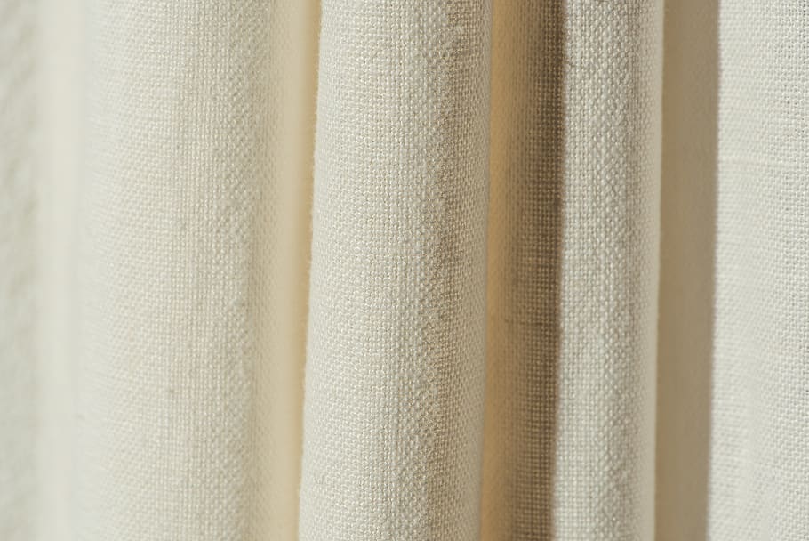 stof, natur, baggrund, tekstil, gardin, hvid, lærred, materiale, tæt på, mønster, baggrunde, fuld ramme, ingen mennesker, tekstureret, tøj, hvid farve, indendørs, hængende, selektiv fokusering, tekstilindustrien, beige, stilleben, dag, i en række, 2K