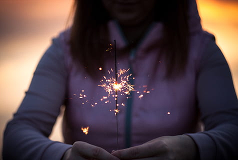 sparkler, lights, fire, flame, blur, people, girl, illuminated, holding, one person, burning, celebration, firework, focus on foreground, sparks, glowing, motion, adult, human hand, blurred motion, firework - man made object, nature, event, night, midsection, casual clothing, hand, outdoors, light, 4K, CC0, public domain, royalty free