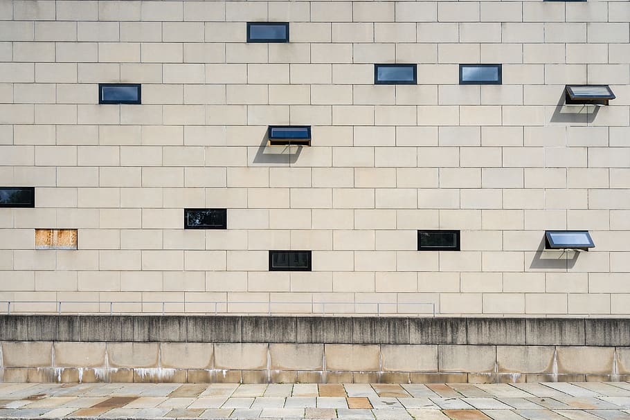 Germania, Dresda, finestra, facciata, architettura, Linee, davanti, parete, moderno, struttura costruita, caratteristica della parete, esterno dell'edificio, nessuno, giorno, costruzione, mattone, tecnologia, all'aperto, modello, muro di mattoni, Inquadratura dal basso, piastrella, fotogramma intero, design, quartiere residenziale, comunicazione, 5K