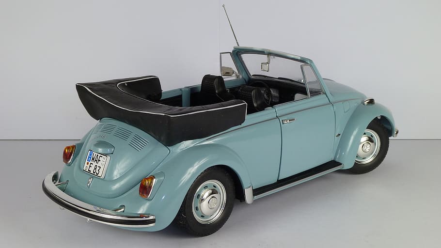 vw, escarabat, 1302 ls, 1970, convertible, käfer, cabrio, 1302ls, 1302, 1x18, model de cotxe, revell, cotxe, manera de transport, automòbil, transport, vehicle terrestre, estil retro, tir de l'estudi, cotxe d'època, cap gent, fons blanc, natura morta, estacionari, roda, a l'interior, vista d’angle alt, dia, tallar, cotxe esportiu, vintage, pneumàtic, 4K