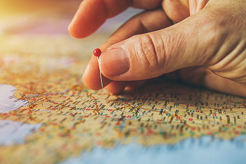 travel pin, various, map, maps, human hand, human body part, hand, one person, finger, close-up, human finger, direction, body part, indoors, adult, selective focus, lifestyles, multi colored, nail polish, nail, guidance, human foot, 2K