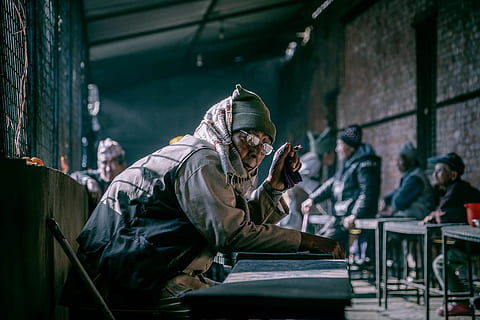 retirement home, kathmandu, nepal, people, architecture, indoors, industry, men, group of people, occupation, adult, waist up, art and craft, sitting, clothing, focus on foreground, day, artist, skill, weapon, sign, metal industry, , CC0, public domain, royalty free