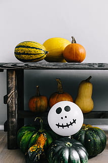 pumpkins & halloween, vegetables, autumn, fall, pumpkins, funny, halloween, ghosts, boo, food and drink, food, healthy eating, still life, indoors, pumpkin, freshness, no people, wellbeing, vegetable, fruit, table, celebration, creativity, art and craft, holiday - event, representation, choice, orange, ripe, 4K