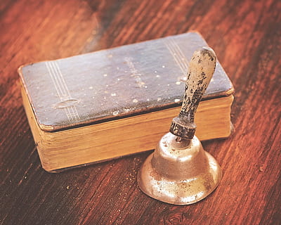 book, bible, study, guide, peace, guidance, wood - material, table, indoors, still life, no people, focus on foreground, close-up, high angle view, glass - material, single object, brown, old, bottle, container, publication, antique, religion, metal, wood grain, 1080P, CC0, public domain, royalty free