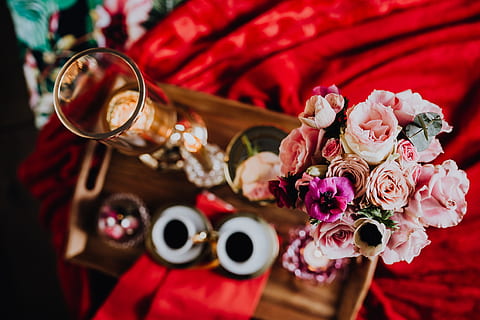 valentine, day breakfast, bed, lovely, breakfast, love, romantic, romance, red, bedding, brunch, candles, valentine's day, valentines, february, flower, flowering plant, plant, food and drink, beauty in nature, drink, rose - flower, rose, refreshment, cup, mug, nature, freshness, flower arrangement, bouquet, hot drink, coffee cup, close-up, crockery, drinking, flower head, tea cup, glass, 4K, CC0, public domain, royalty free