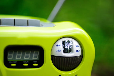 plastic radio, technology, car, transportation, mode of transportation, close-up, no people, motor vehicle, outdoors, environment, land vehicle, environmental issues, green color, day, number, gauge, nature, environmental conservation, speed, pollution, 4K, CC0, public domain, royalty free
