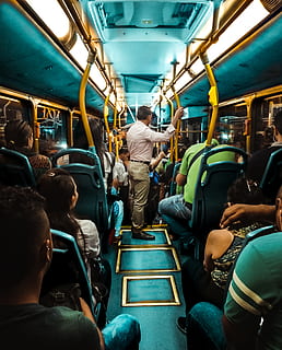 folk inde i bus, transportmidler, person, human, mennesker, passager bil, køretøj, fabrik, bygning, undergrundsbane, bus, stående, metro, transit, pendler, rejse, menneskemængde, ensomme, blå, krikand, by-, køretøj interiør, offentlig transport, transportform, tog, gruppe af mennesker, jernbanetransport, tog - køretøj, herrer, bilsæde, rigtige mennesker, land køretøj, stor gruppe mennesker, passager, voksen, Kvinder, metrostationen, midtergang, 4K, CC0, offentligt domæne, royaltyfrie