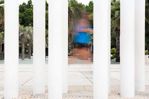España, málaga, corredor, rápido, arquitectura, día, estructura construida, nadie, columna arquitectonica, naturaleza, árbol, al aire libre, planta, movimiento, el color blanco, exterior del edificio, movimiento borroso, edificio, tronco de arbol, reflexión, ventana, 4K, CC0, dominio público, libre de derechos
