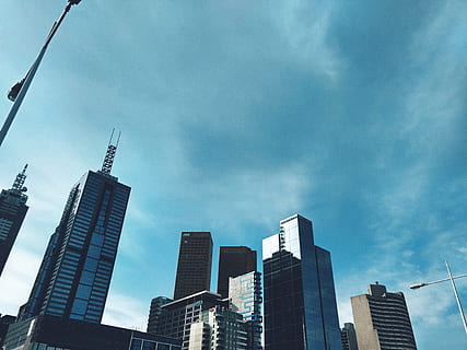 sky scraper, blue sky, built structure, architecture, building exterior, city, building, sky, office building exterior, cloud - sky, tall - high, skyscraper, modern, office, low angle view, nature, day, no people, tower, urban skyline, landscape, cityscape, financial district, outdoors, spire, 4K, CC0, public domain, royalty free
