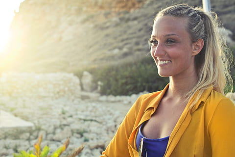 young, blonde, woman, yellow, button-up shirt, blue, tank, top, posing, sun, smile, 25-30 year old, face, farm, lady, light, portrait, smiling, sunglasses, tan, blue tank top, button, caucasian, country, fashion, happiness, nature, outdoor, shirt, style, stylish, summer, vacation, white, yellow shit, youth, one person, women, headshot, adult, sunlight, beauty, blond hair, hair, young adult, young women, day, emotion, beautiful woman, leisure activity, hairstyle, outdoors, 2K
