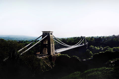 ponte, circondato, alberi, foresta, ponte sospeso, costruzione, natura, bristol, albero, foresta pluviale, flora, vegetazione, pianta, all'aperto, terra, ponte sospeso clifton, Regno Unito, vista della città, sospensione, paesaggio, vista dall'alto, città scape, struttura costruita, architettura, cielo, connessione, nessuno, ponte - struttura fatta dall'uomo, acqua, giorno, mezzi di trasporto, destinazioni di viaggio, la tranquillità, bellezza nella natura, scenics - natura, 4K, CC0, dominio pubblico, privo di copyright