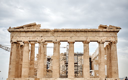 photography, ruins, ancient, archaeology, architecture, athens, building, columns, greece, landmark, monument, parthenon, temple, old ruin, architectural column, history, built structure, the past, ancient civilization, cloud - sky, travel destinations, travel, sky, tourism, old, ruined, city, broken, run-down, no people, outdoors, deterioration, colonnade, antique, 5K, CC0, public domain, royalty free