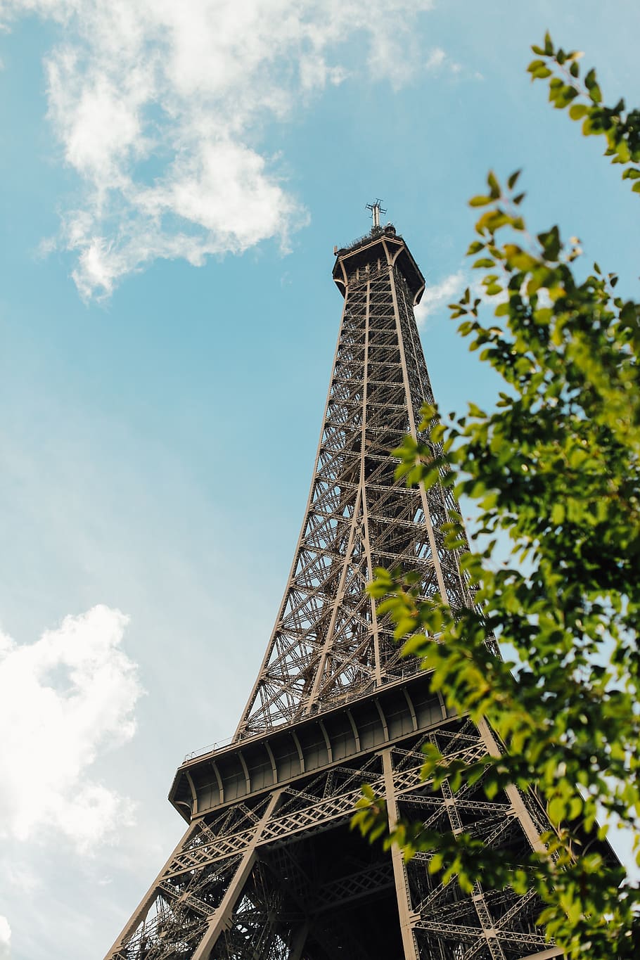 Eiffeltårnet, Paris, tårn, bygning, arkitektur, Spir, monument, plante, Eiffeltårnet, Paris, tour eiffel, tourisme, kliché, Frankrig, træ, klokke tårn, by-, kvarter, søjle, kolonne, kontrol tårn, himmel, bygget struktur, sky - himmel, lav vinkel visning, høj - høj, natur, metal, dag, by, rejsemål, turisme, bygning udvendig, ingen mennesker, rejse, fortiden, udendørs, 5K