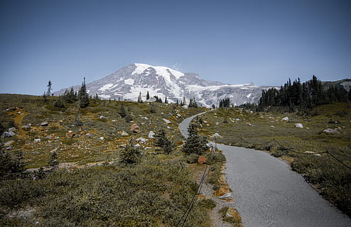 празен път, #hiking, #trail, #mountain #snowcap #washington #paradise #mountrainier #nationalpark #nps #america #nature, планина, сняг, небе, красота в природата, сценична природа - природа, студена температура, природа, заобикаляща среда, растение, пейзаж, зима, без хора, дърво, спокойна сцена, ден, пътека, вода, планина със сняг, спокойствие, планинска верига, на открито, планински връх, 4K, CC0, обществено достояние, роялти безплатно