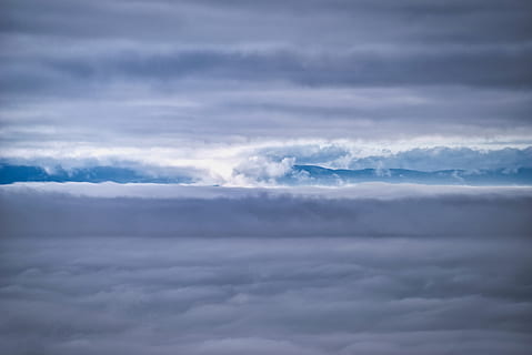 landskab, vinter, bjerg, Sky, overskyet, tåge, himmel, aften, clermont ferrand, Frankrig, Europa, sky - himmel, skønhed i naturen, scenics - natur, ingen mennesker, cloudscape, natur, ro, rolig scene, dag, miljø, udendørs, idyllisk, baggrunde, storm, dramatisk himmel, fluffy, blødhed, over, meteorologi, tjavsede, 5K, CC0, offentligt domæne, royaltyfrie
